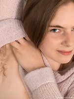 Young Alice has gorgeous hairy vagina and armpits